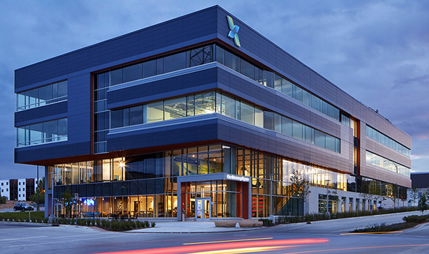 Exterior of RION’s state-of-the-art biomanufacturing facility, supporting INTENT Biologics’ regenerative exosome production.